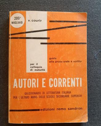 Libro italiano letteratura Autori e correnti Couri