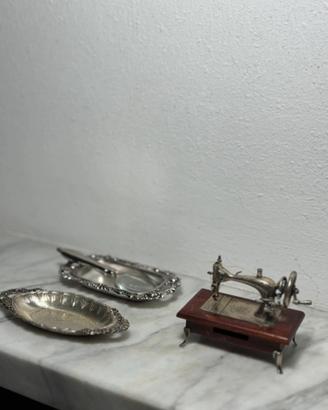 Set da appoggio in argento 800/1000, stile novecen