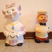 Maialini Salvadanaio Dipinti a Mano