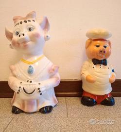 Maialini Salvadanaio Dipinti a Mano