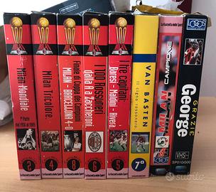 8 cassette VHS originali calcio