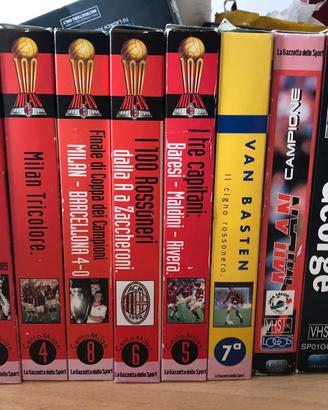 8 cassette VHS originali calcio
