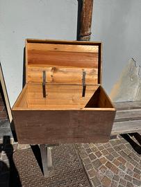 Baule valigia anni 50 in legno