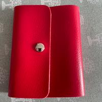 PORTATESSERE PELLE ROSSO