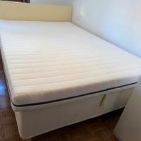 Letto matrimoniale con contenitore + materasso
