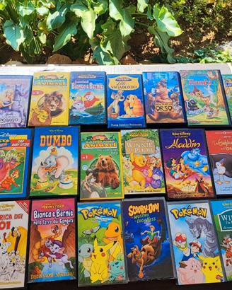 60 CASSETTE VHS CLASSICI ADULTI E CARTONI BAMBINI