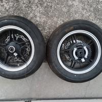 Cerchi + gomme 12 pollici pit bike 