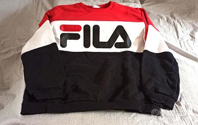 Felpa Fila Originale Colorblock Rosso Bianco Blu M