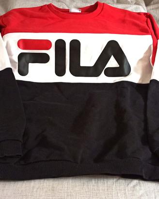 Felpa Fila Originale Colorblock Rosso Bianco Blu M