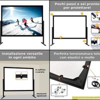 SCHERMO A CORNICE PROFESSIONALE 500X281 CON PIEDI