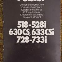 330 - DEPLIANT BMW TABELLA COLORI SERIE 5,6,7