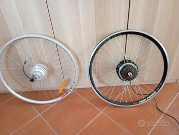 coppia ruote bici elettrica 26