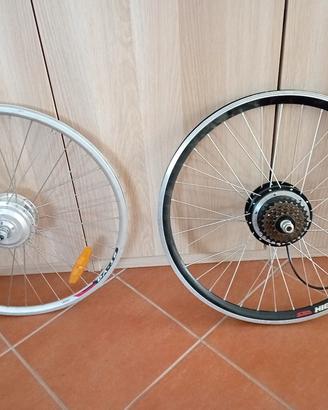 coppia ruote bici elettrica 26