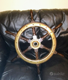 Timone in legno massello e ottone