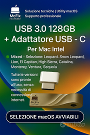 USB AVVIABILE 128GB - 9 Versioni macOS Mixed in 1