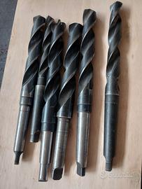 Punte trapano elicoidali attacco conico 