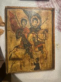 Tavoletta religiosa guerrieri da collezione