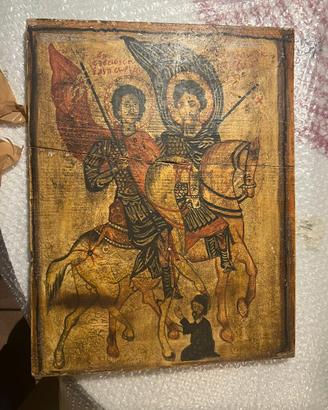 Tavoletta religiosa guerrieri da collezione