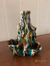 Vaso Scultoreo Vintage Ceramica Coronetti Cunardo