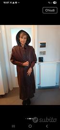 Trench capotto vintage in pelle Valentino