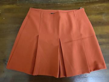 mini gonna arancione corallo taglia slim 46 misure