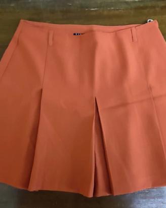 mini gonna arancione corallo taglia slim 46 misure