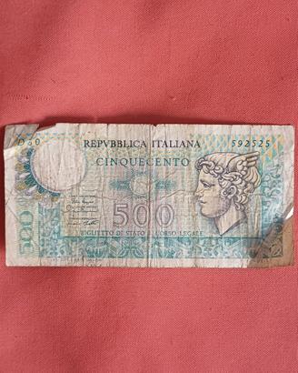 banconota di Stato 500 lire Mercurio