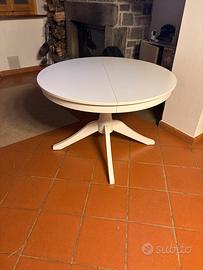 Tavolo rotondo bianco allungabile