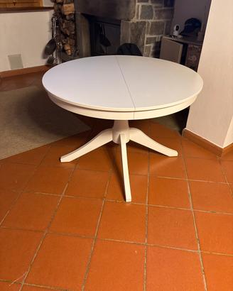 Tavolo rotondo bianco allungabile