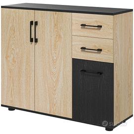 Credenza Moderna con 2 Armadietti e 2 Cassetti in