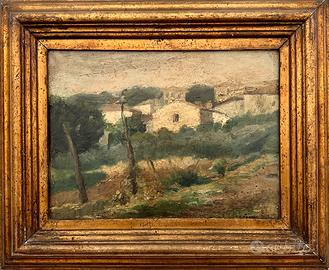 Olio su tavola, Macchiaiolo, 900, Castiglioncello