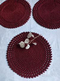 Set tovagliette sottopiatto uncinetto 