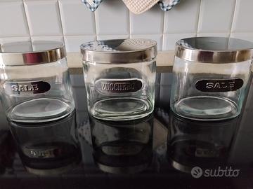 set 3 barattoli sale e zucchero 