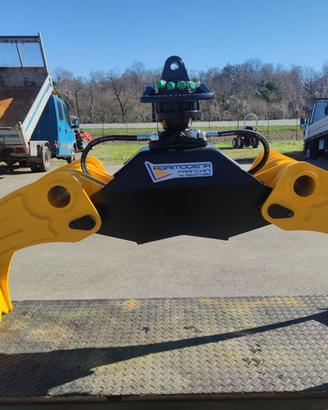 pinza per legna da 1 mt con rotore 3 ton flangiato