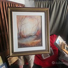 quadro ad olio pittura autunnale