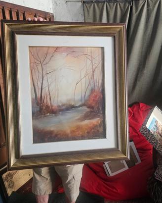 quadro ad olio pittura autunnale