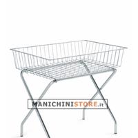 Cesta in metallo pieghebole da negozio o bancarell