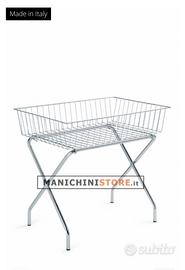 Cesta in metallo pieghebole da negozio o bancarell