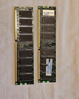 Schede RAM 515MB e 256MB vendute assieme