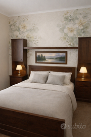 Letto completo con comodini e armadietti