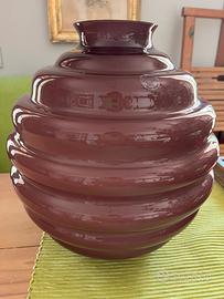 Vaso Venini Deco’ h 29 Prugna raro