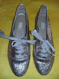 Scarpe donna nr 39 in paillettes oro