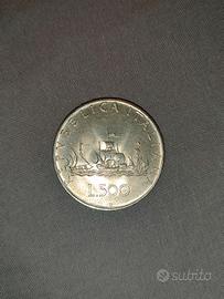 Moneta 500 Lire Caravelle 1966 in Argento