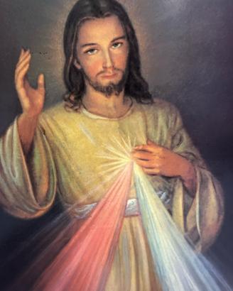 Quadro Gesù Misericordioso Legno Massiccio