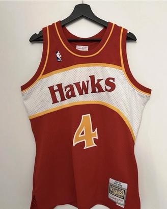 SPUD WEBB ATLANTA HAWKS MITCHELL & NESS (L)