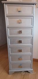 SETTIMANALE - CASSETTIERA IN LEGNO ARGENTATO