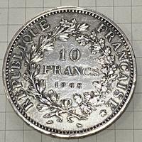 Moneta da 10 franchi in argento 1966