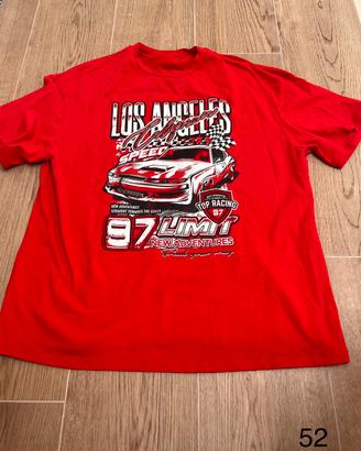 T-shirt Rossa Auto da Corsa Vintage style