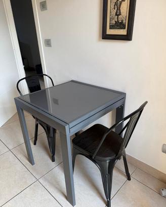 TAVOLO DA PRANZO ALLUNGABILE 70x70cm o 140x70cm