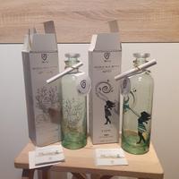 Bottiglie di vetro decorate 